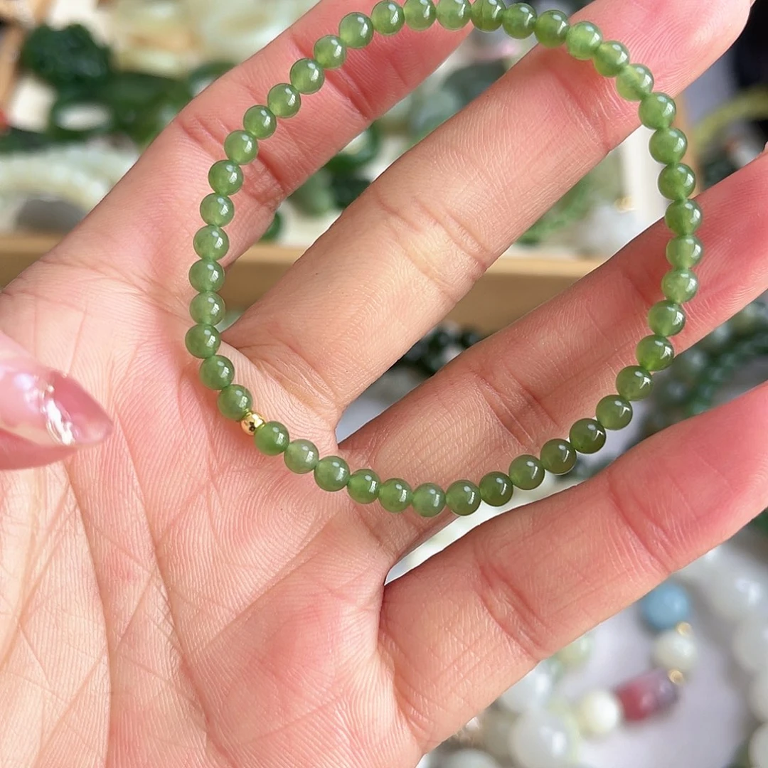 和田玉手链未镶嵌和田玉碧玉手链