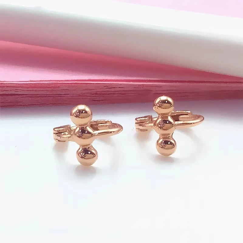 珠珠耳骨扣时尚显气质14K玫瑰金百搭耳饰