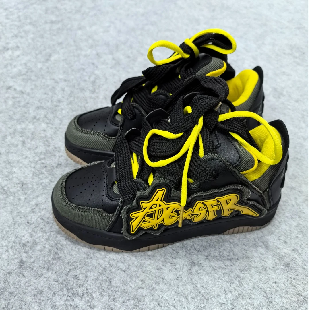 ST-2972/73-草木绿-ACE侧边字母设计时尚潮流运动板鞋（正码正拍）