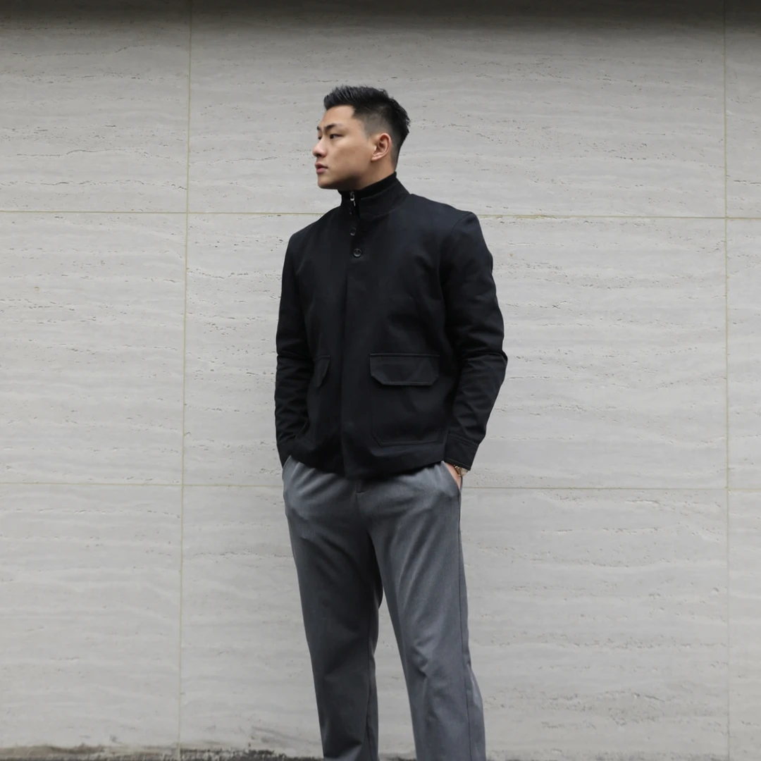 GTAL新中式夹克美学复古中山装中国风立领纯棉纯色春季高级感外套