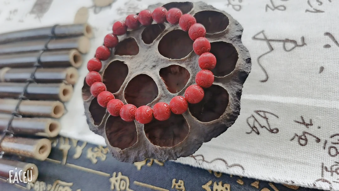 含辰砂工艺品朱砂拉丝灯笼手串