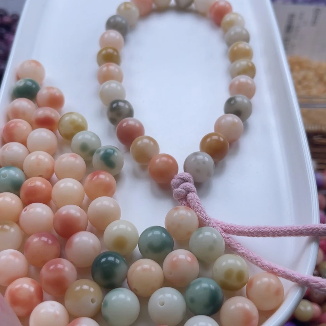 吊坠白玉菩提q12/100+10颗三花果冻花皮圆