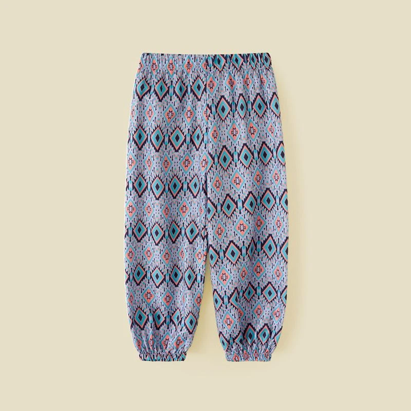 2025夏季新款女童裤子中大童印花束脚裤儿童薄款防蚊裤JMW0104