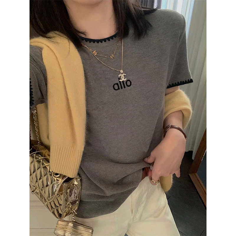 绣花短袖t恤女2025超火设计感小众上衣韩版百搭洋气半袖休闲体恤