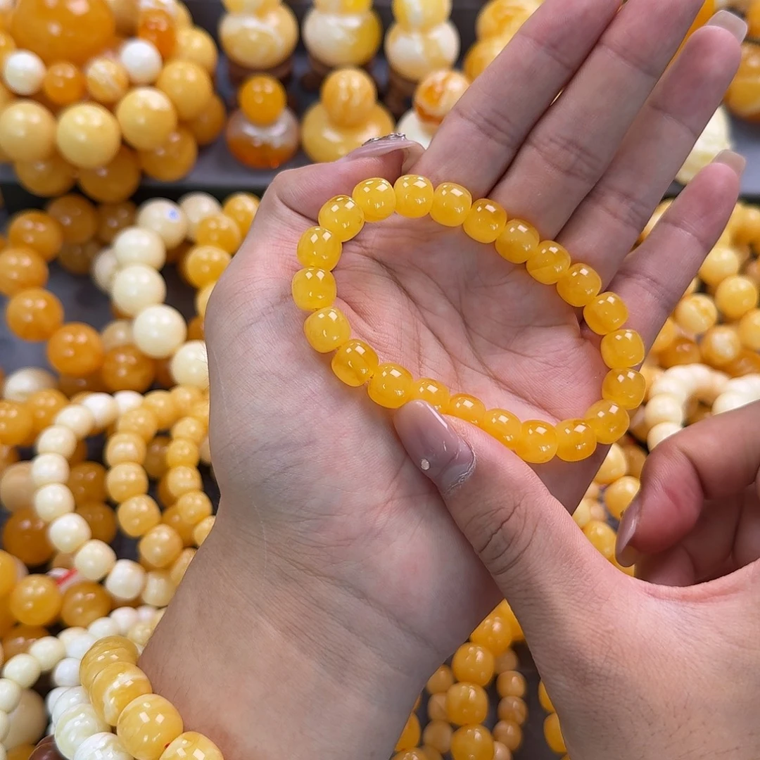 蜜蜡未镶嵌珠宝奇石同料10mm