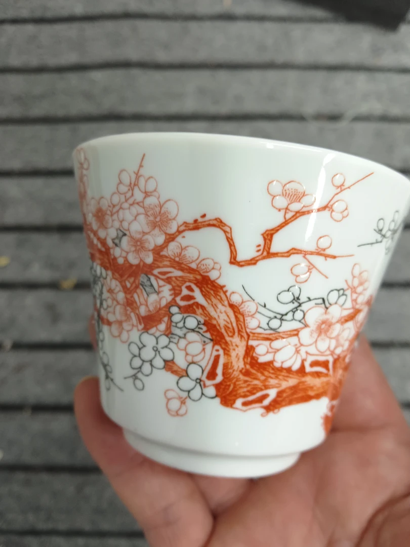 景德镇釉上全手工五褔主人杯容量100