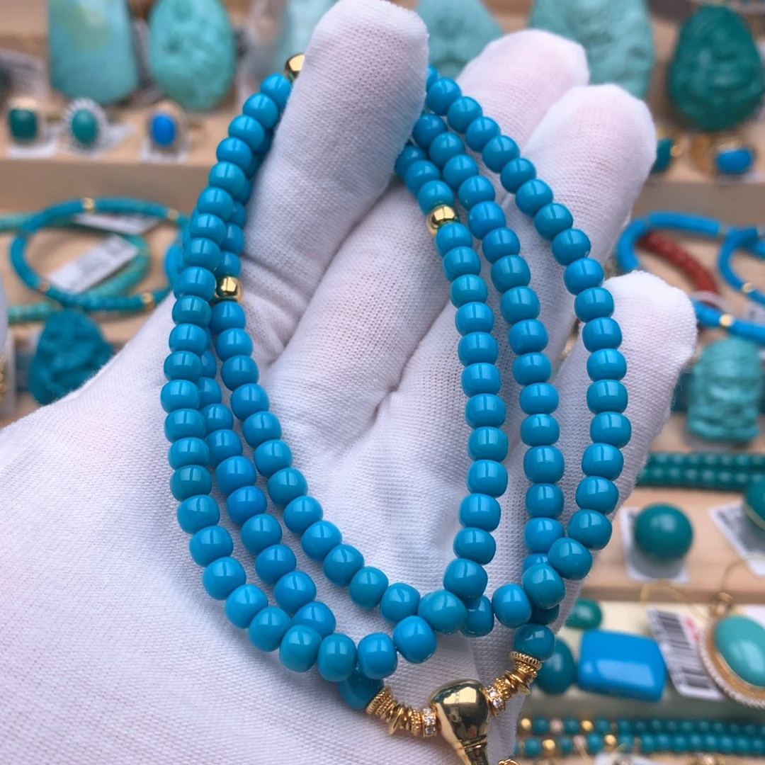 绿松石18K金镶嵌珠宝奇石