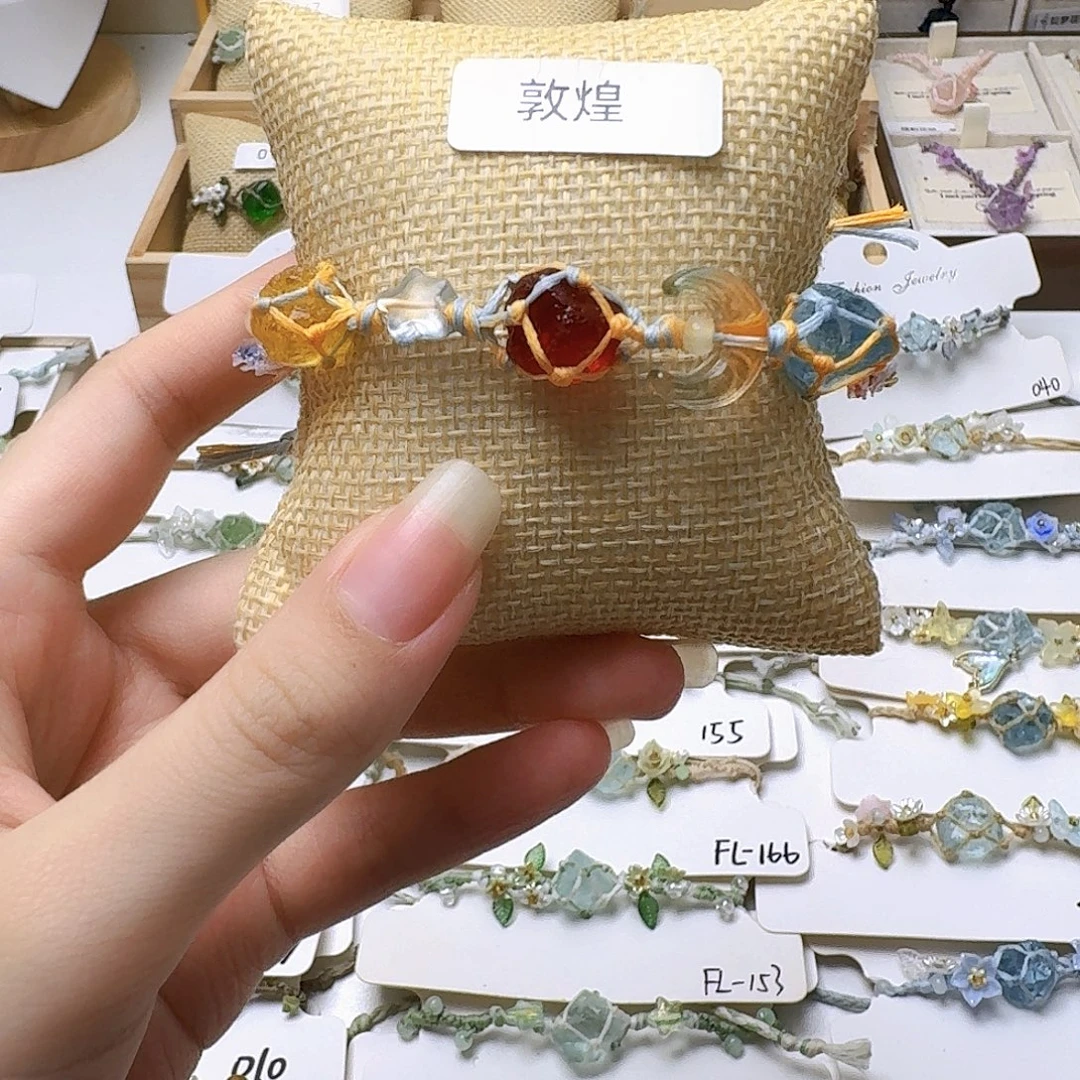 石英石纯铜锡合金纯铜敦煌手链