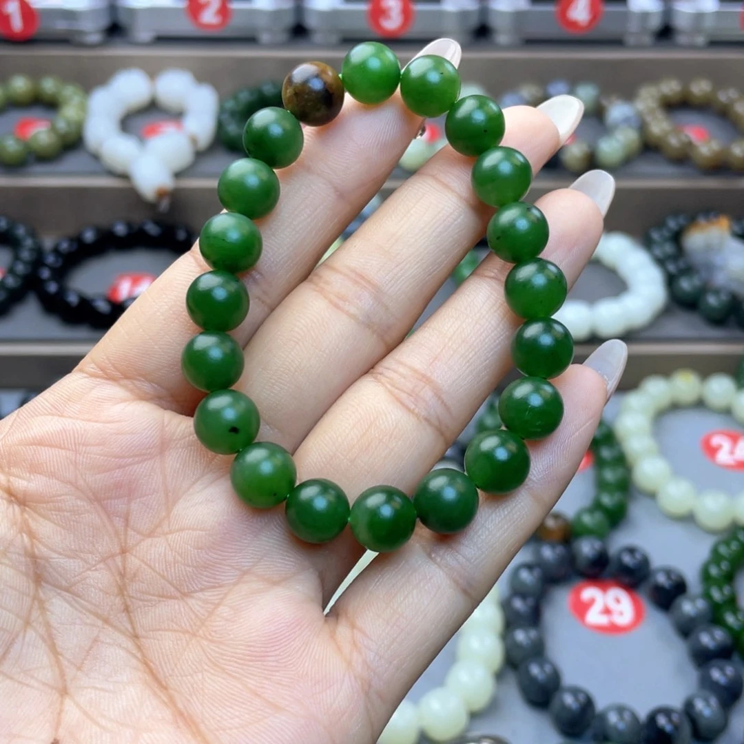 和田玉手串未镶嵌伟*