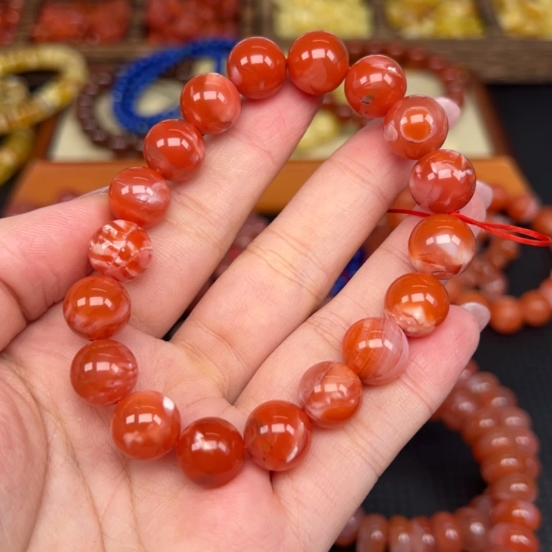 南红玛瑙未镶嵌手链