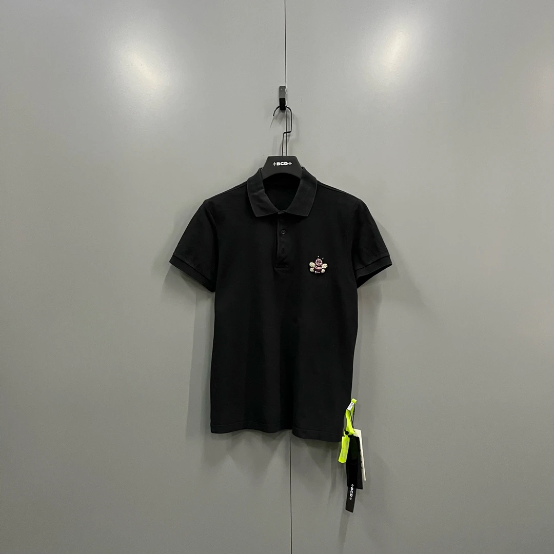 95新 DIOR/迪奥 Jp554 水钻小蜜蜂polo衫 S码 607297 无领标