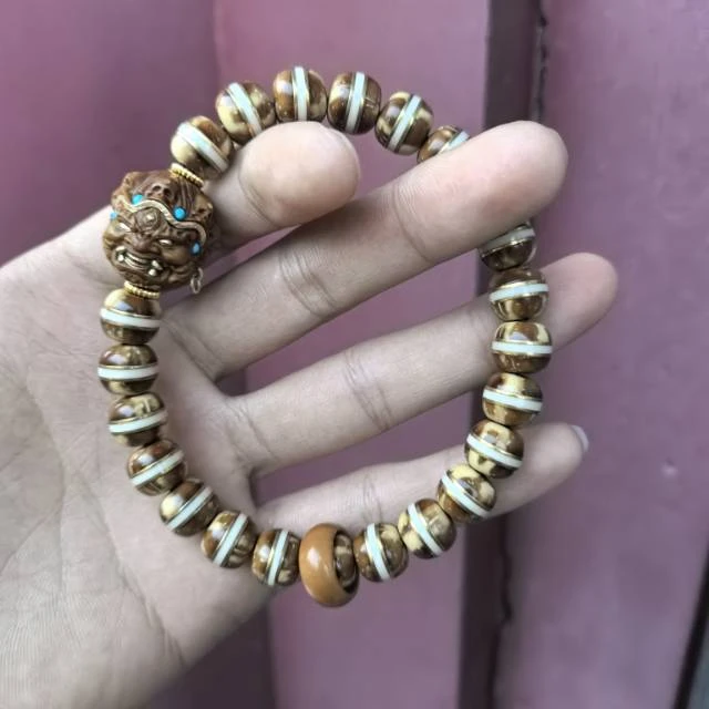 【地主专属】10 G84302-紫金鼠腰带大黑天手串-多样性发其一-10mm