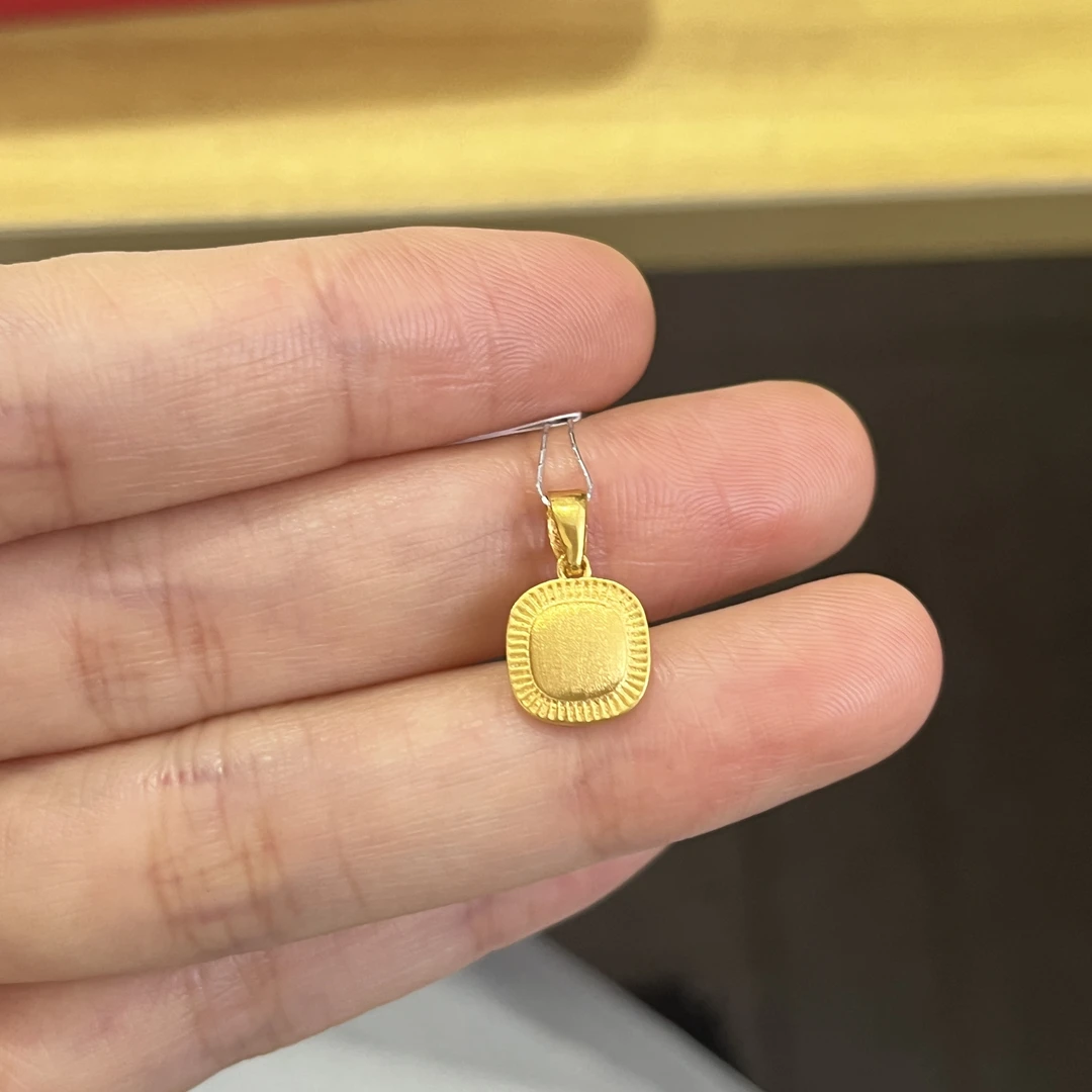 流金岁月吊坠 足金999