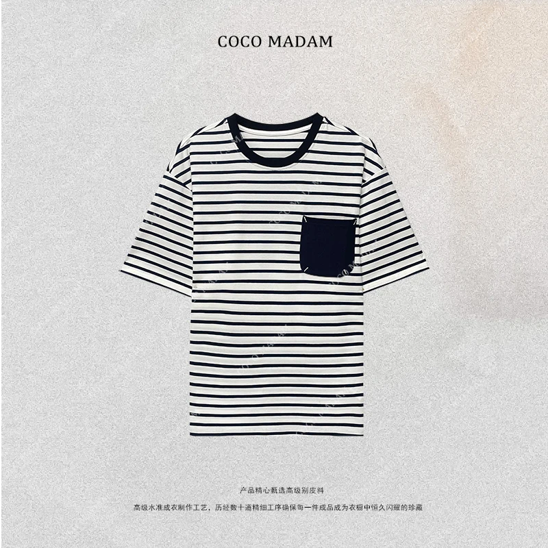 NIUNIU ·T-964 夏季新品条纹显瘦百搭T恤上衣