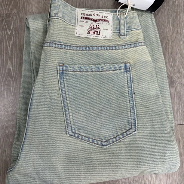 女士159组合老爹裤浅色牛仔裤丹姐推荐