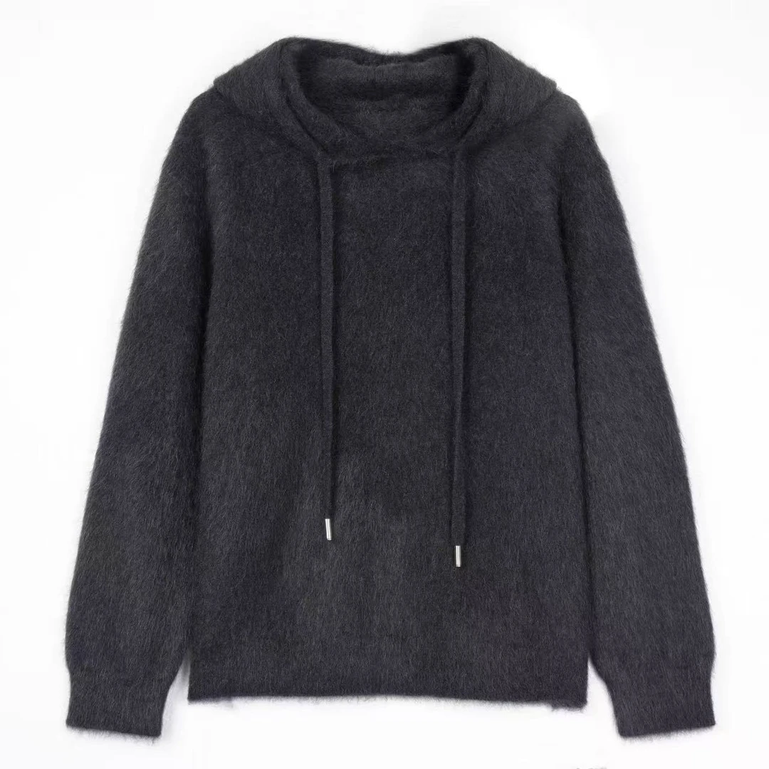 CHUAN BAI川白【100%牦牛绒拉绒】连帽抽绳百搭套头轻奢款-16515