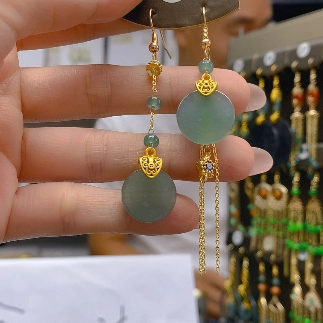 翡翠合金耳饰翡翠