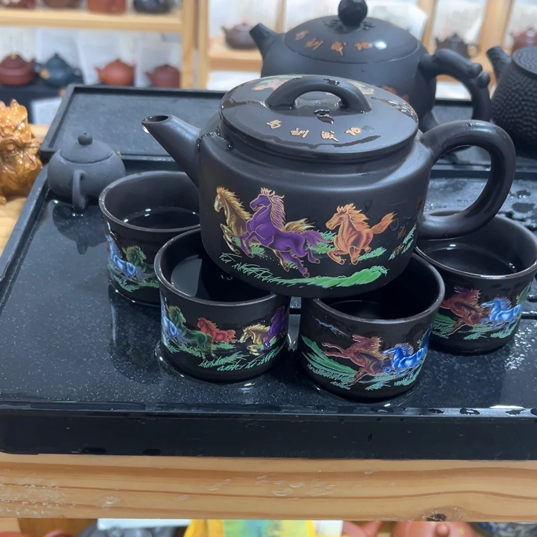 紫砂茶杯一壶4杯123