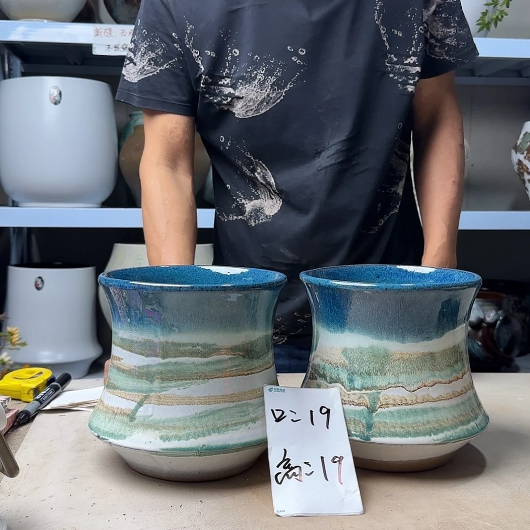 紫砂花盆尺寸19@19