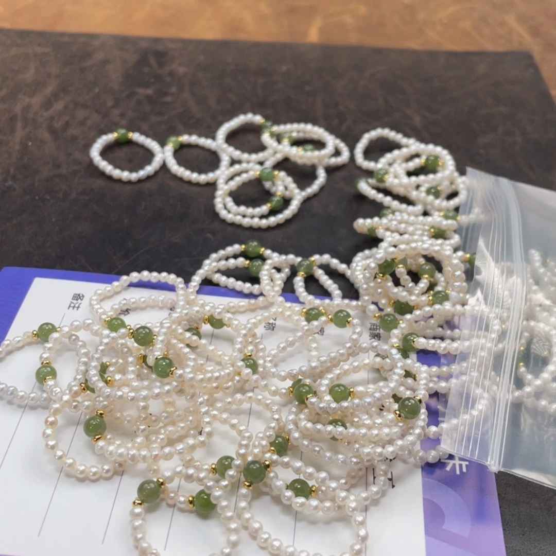 【闪购商品】戒指银S925镶嵌淡水珍珠多样性发货拍一发一