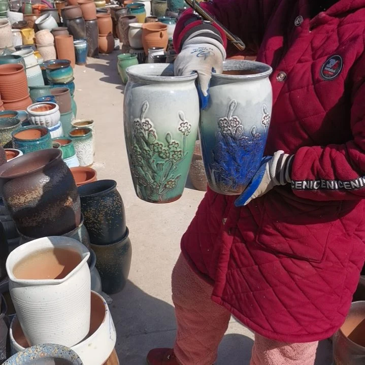 红陶口14高27瑕疵两