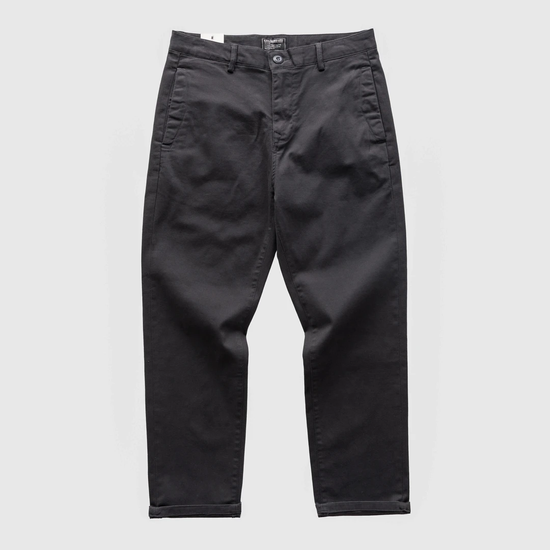 宽松水洗时尚修身休闲裤秋季小脚裤弹力直筒裤潮流男装百搭裤子