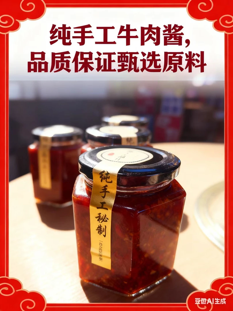 纯手工东北大肉粒牛肉辣椒酱下饭老干妈下饭菜