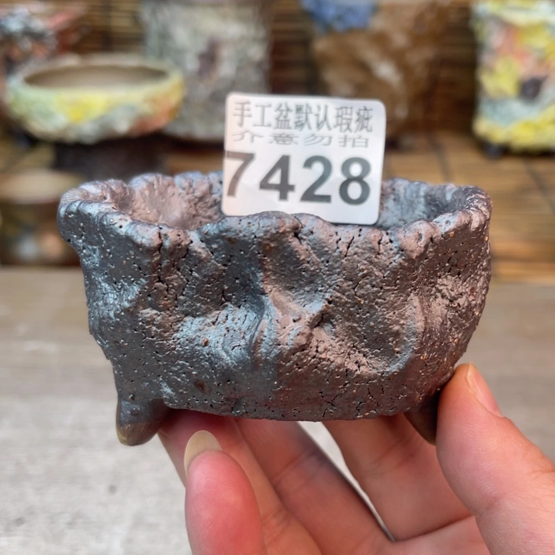 手工花盆默认瑕疵完美者勿拍