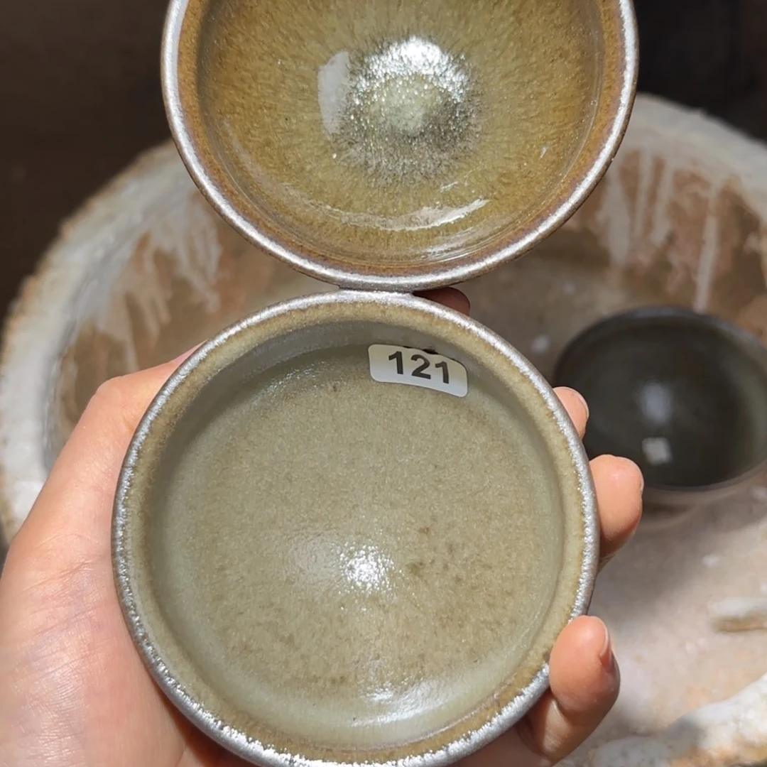 茶盏龙窑柴烧原矿原釉120、121