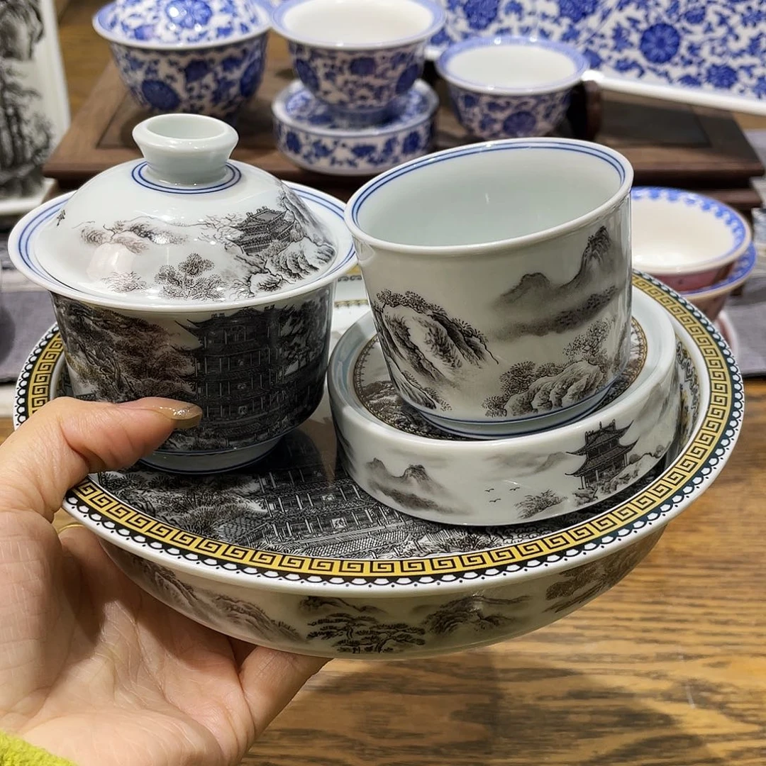 盖碗陶瓷景德镇陶瓷工厂福利价