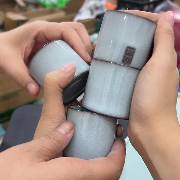 龙泉云间青瓷小米茶器