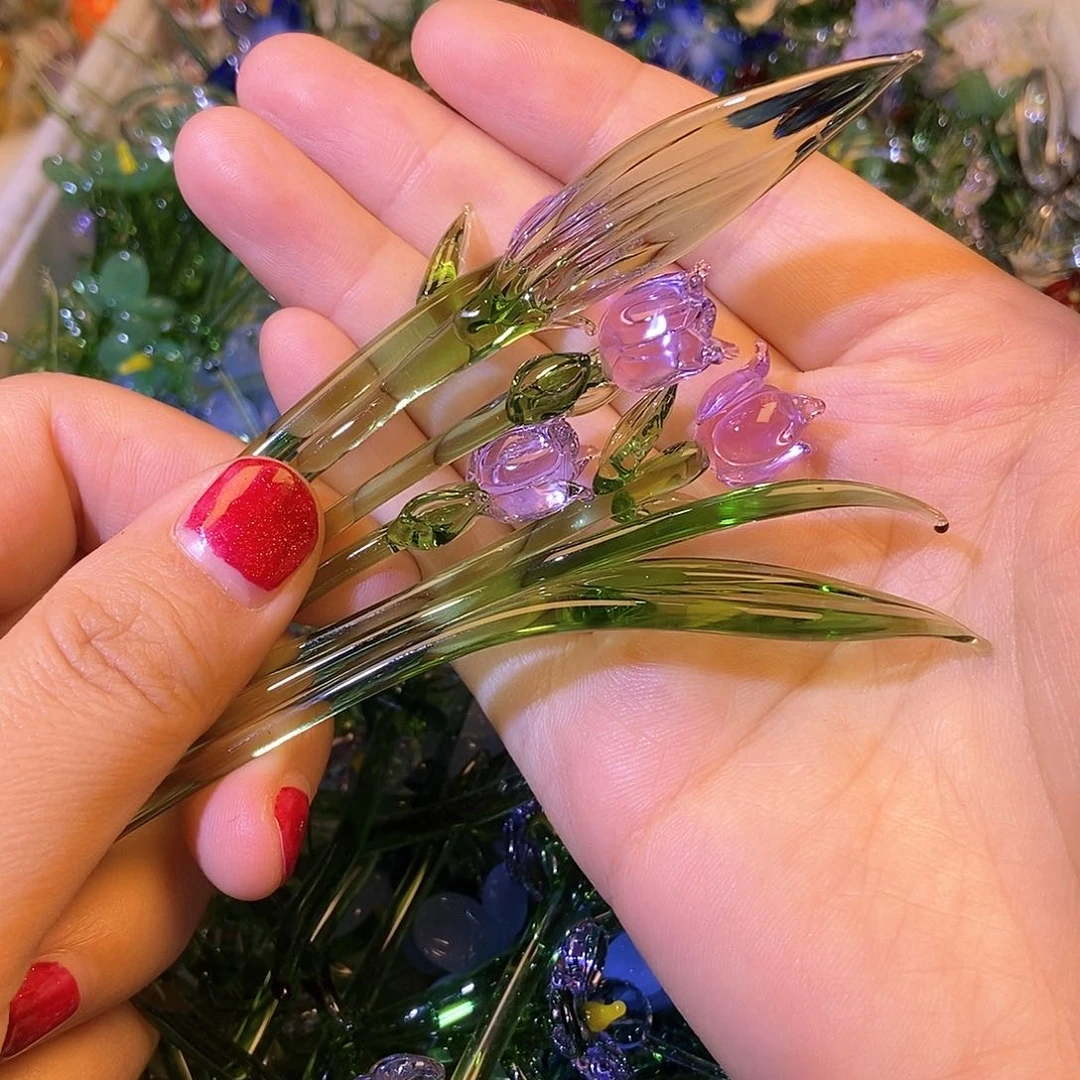 琉璃手工艺品紫色