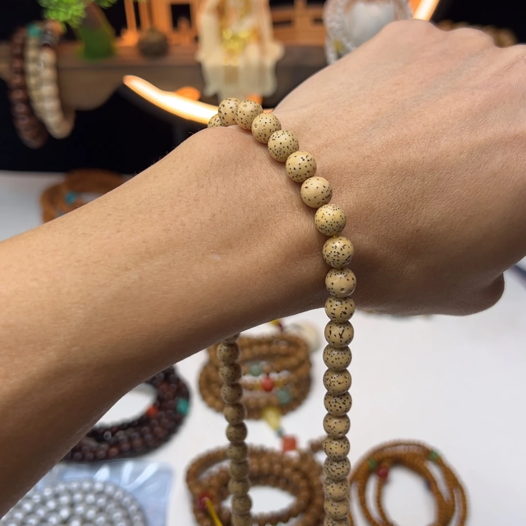 @****吊坠星月菩提星月菩提8mm圆珠单圈