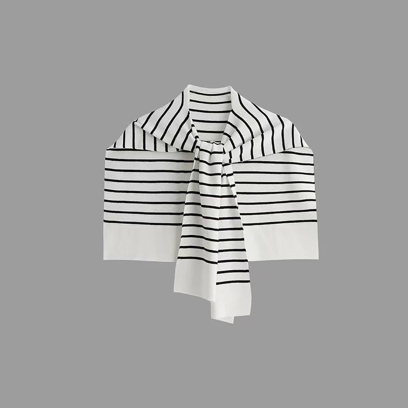 【条纹披肩】叠搭神器！学院风百搭条纹披肩