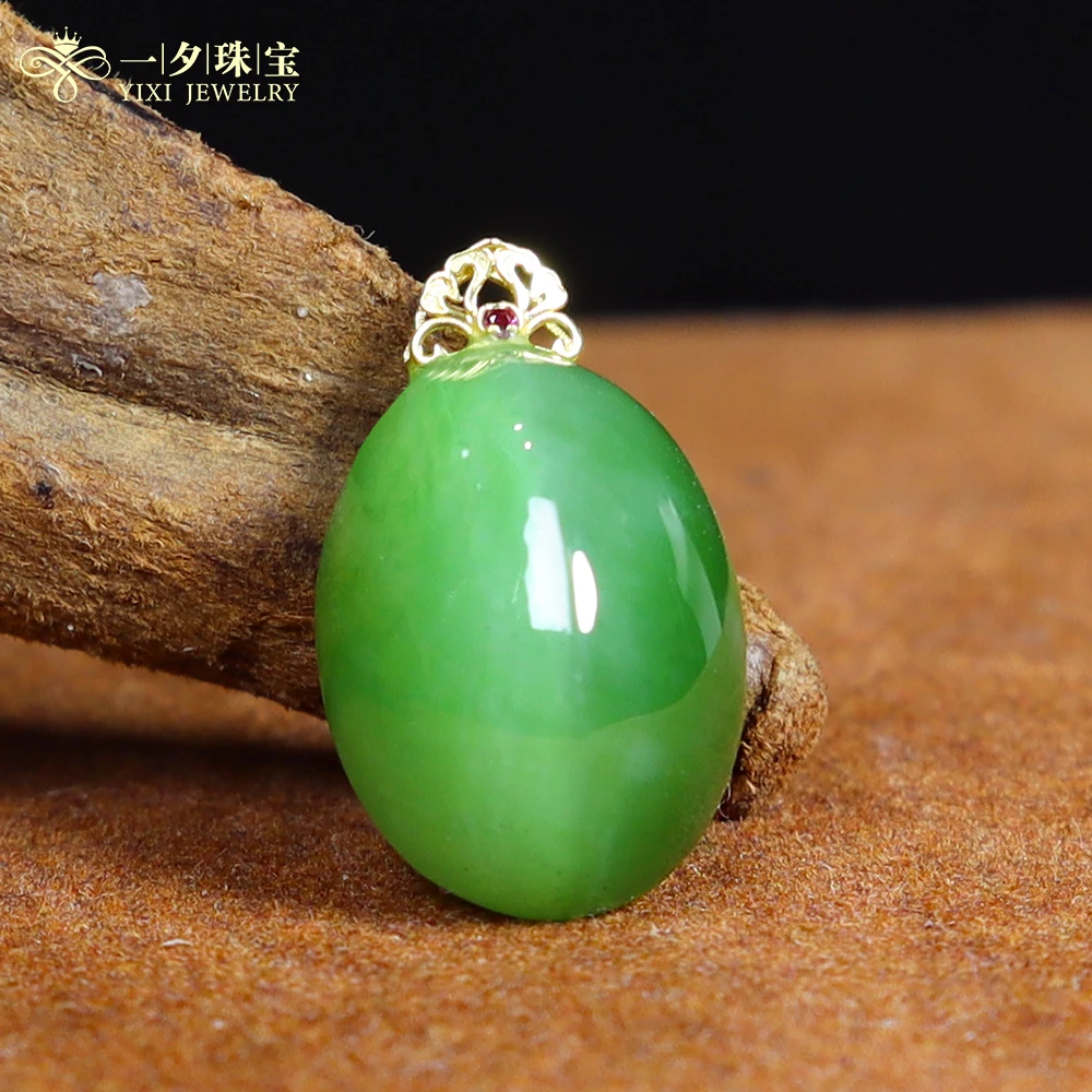 【春季上新】18K和田玉3蛋面吊坠丨天然玉石丨多样性发一D2761-2