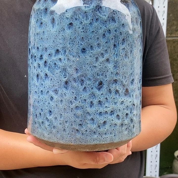 紫砂花盆口17高26瑕疵
