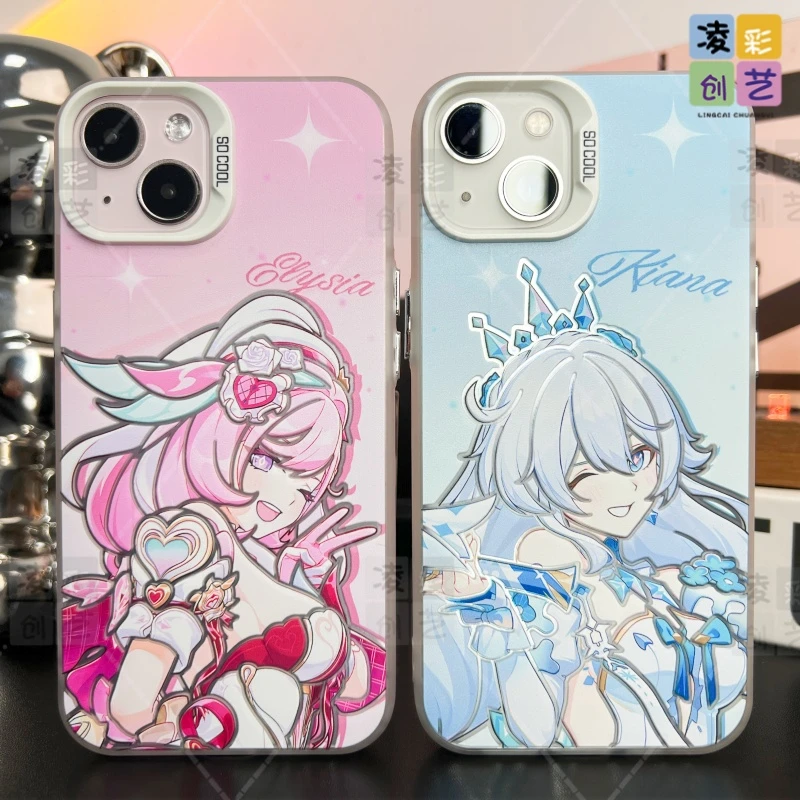凌彩创艺手机壳适用于苹果华为小米崩坏三琪亚娜爱莉大孔彩银壳
