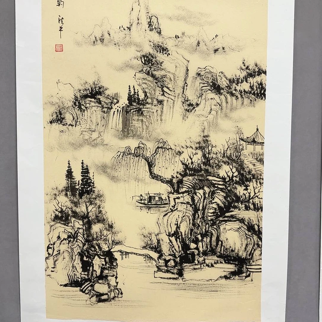 国画亲笔手绘放心去藏