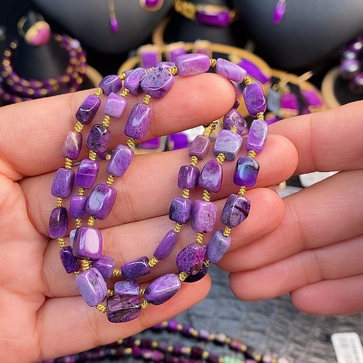 苏纪石（舒俱来）18K金镶嵌项链