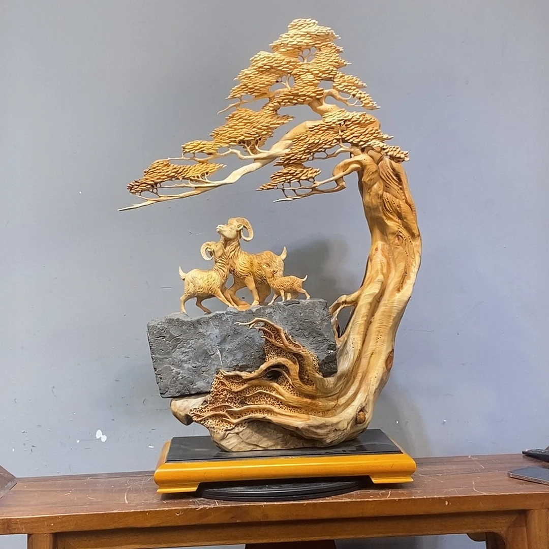 柏木（崖柏）木雕艺术作品欣赏
