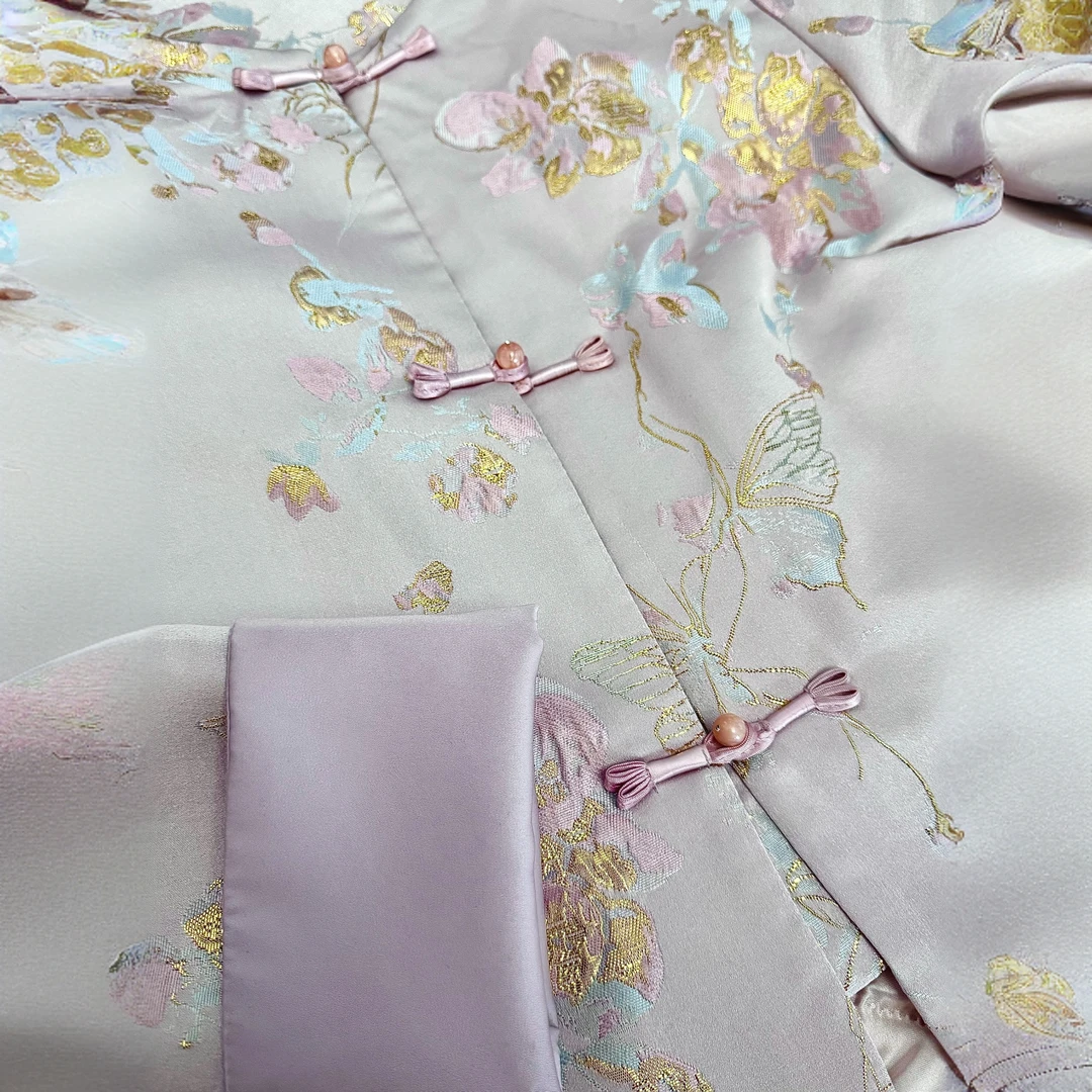 W7新中式国风外套女2025新款温婉高级宽松时尚百搭休闲上衣