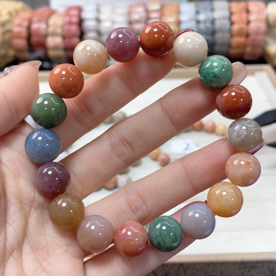 硅化珊瑚（珊瑚玉）手链未镶嵌山**忧152