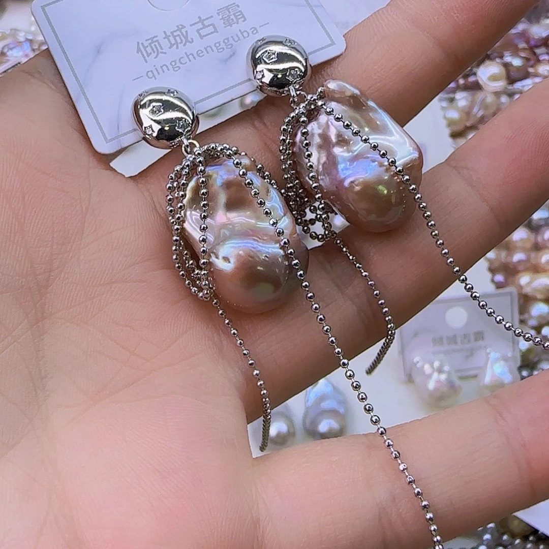 银S925镶嵌项链定制914淡水珍珠