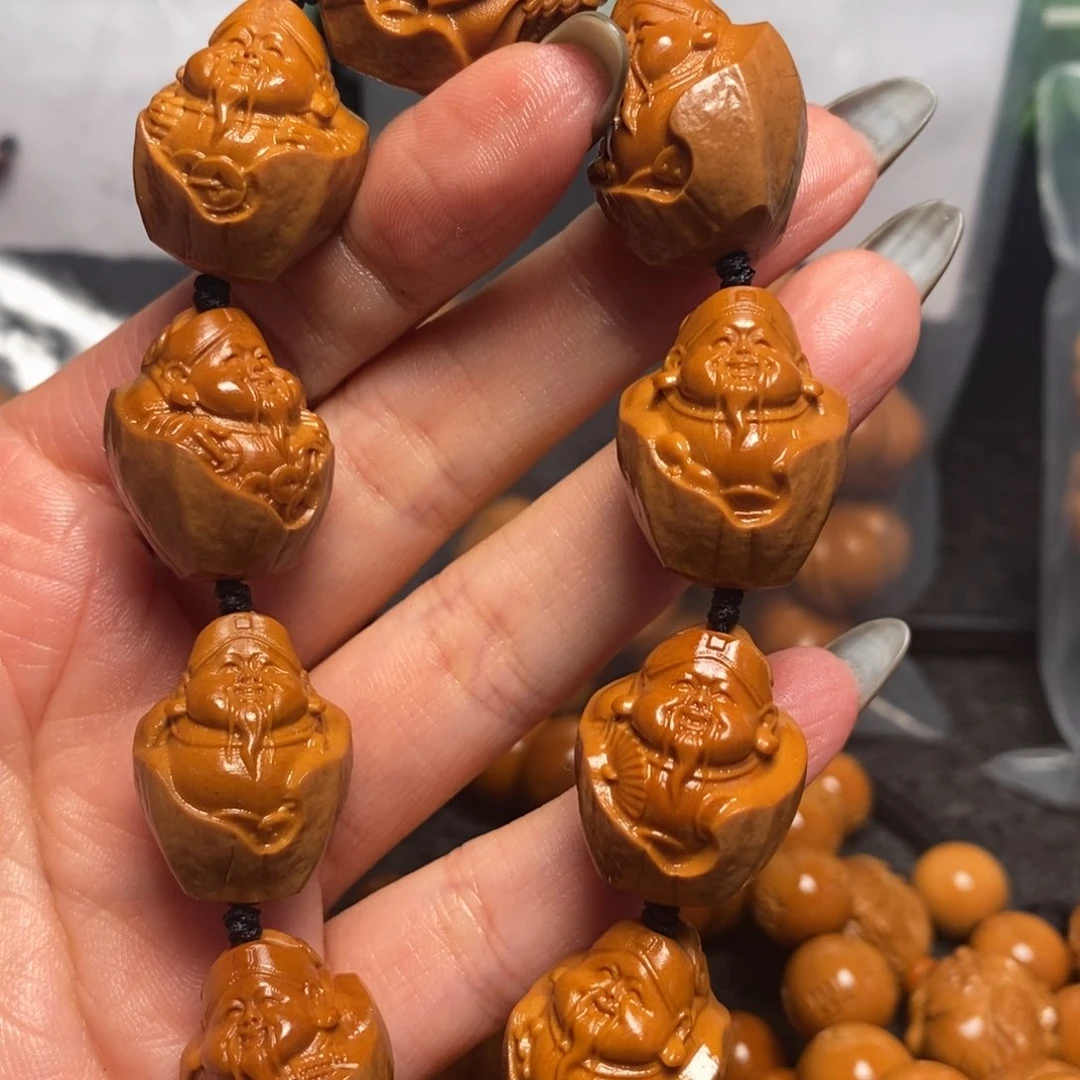 橄榄核手串/手链包衣财神