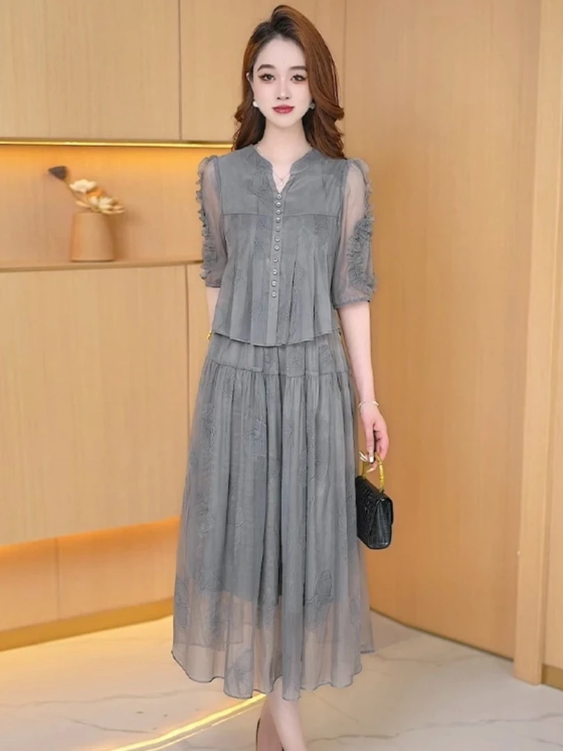 【AA】【1501-1600】汉派时尚单品女装连衣裙单品时尚长袖公主显瘦