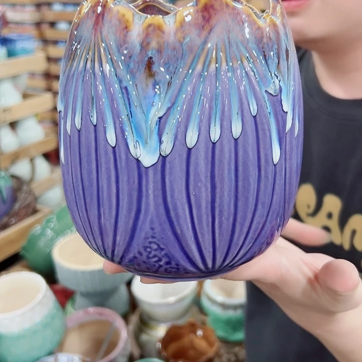 有孔，满10元发货多肉陶瓷花盆