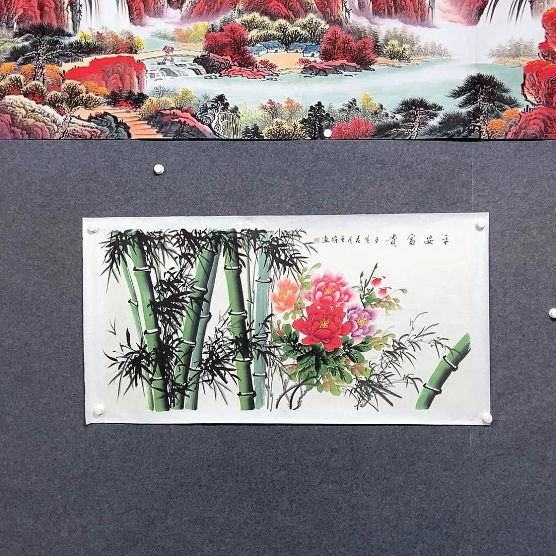 国画冬***A四尺花鸟一副