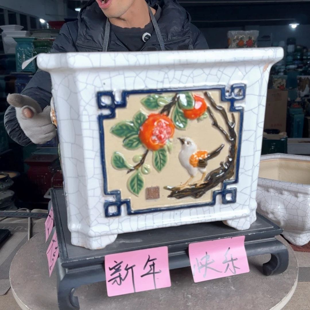 一风堂石湾花盆。微瑕缩釉888