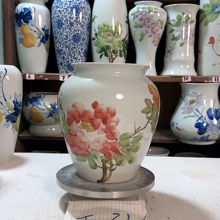 瓶高26口18.5牡丹 新款陶瓷陶瓷