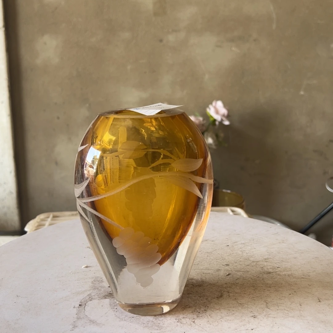 弘扬琉璃花器微瑕高度17